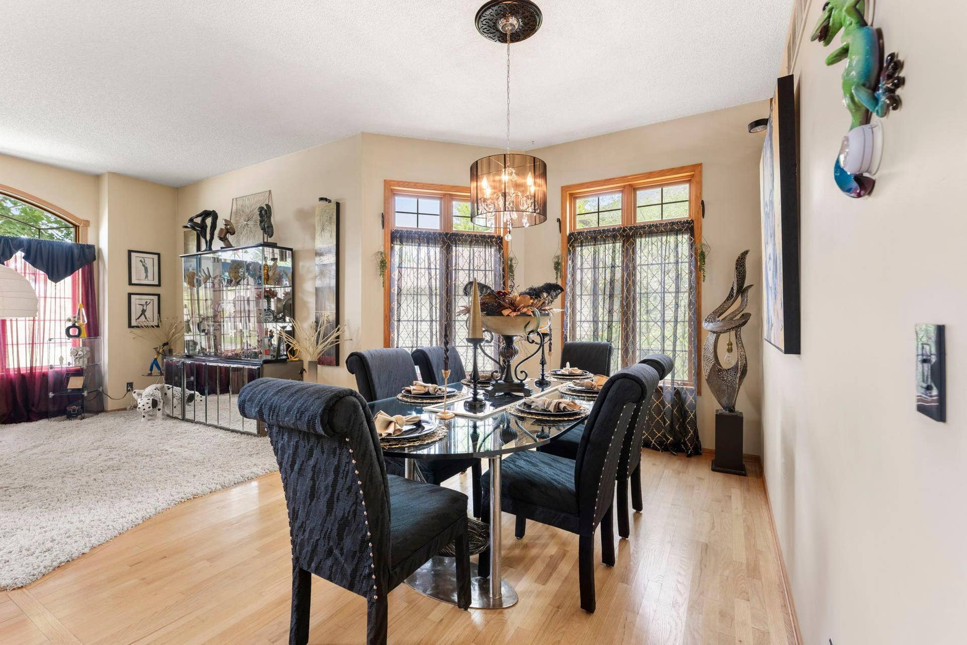 17269 80th Place N, Maple Grove, MN 55311 Dining Room between the Living Room and Kitchen with large windows brightening the enter space