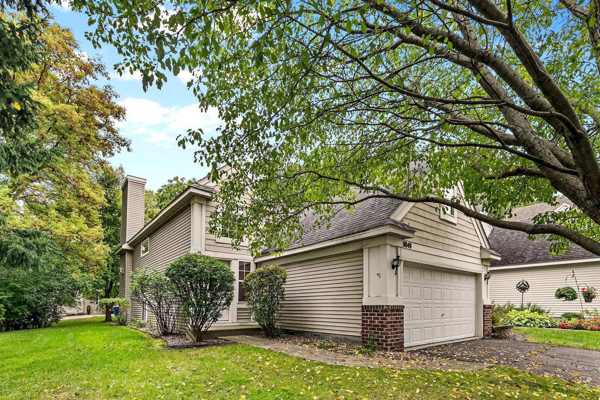 3848 Linden Avenue, White Bear Lake, MN 55110 Detached townhome with a 2 car attached garage. Corner lot.