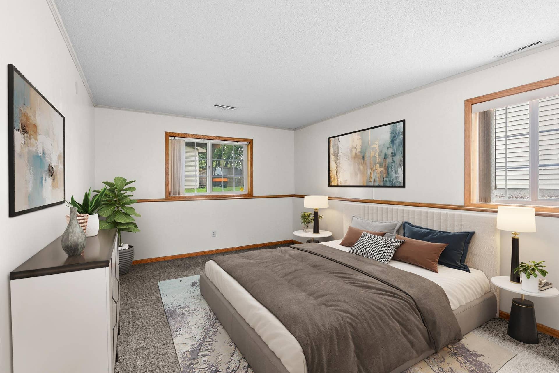 3848 Linden Avenue, White Bear Lake, MN 55110 11x17 lower level bedroom virtually staged.