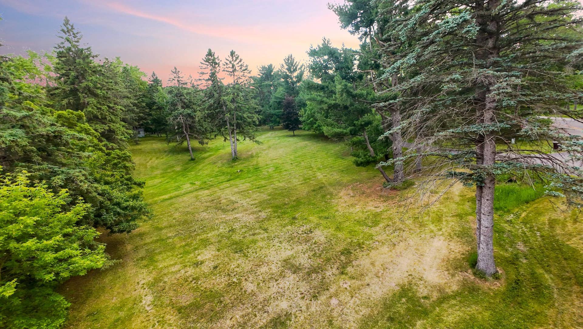 Aerial view of riding land