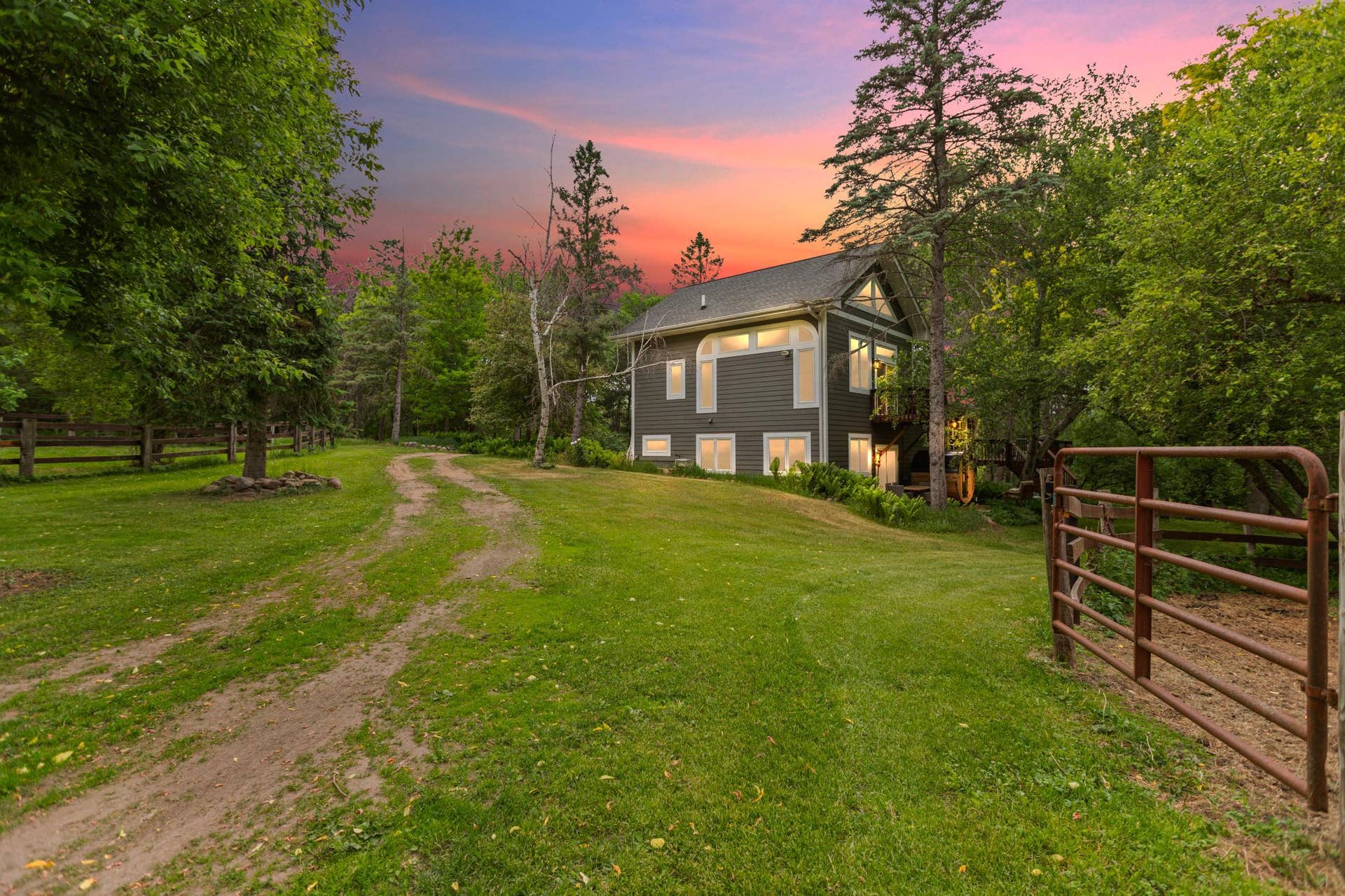 Side of house leading to horse pasture