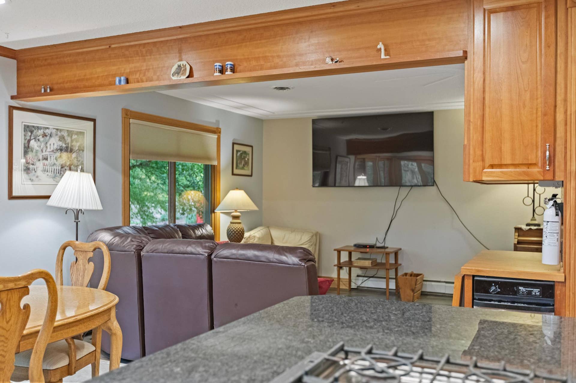 Kitchen to living room main level