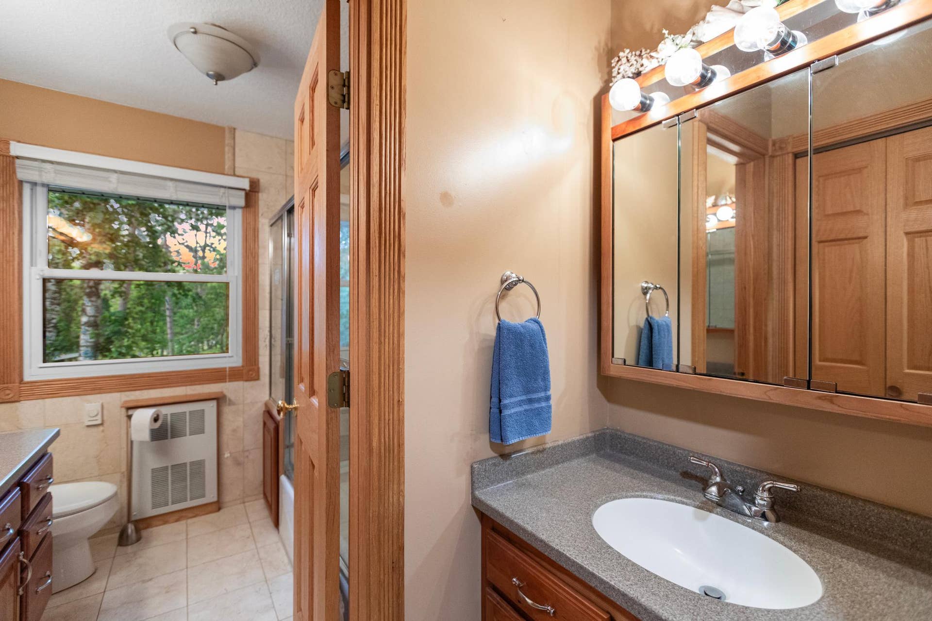 Sink outside of full bath main level