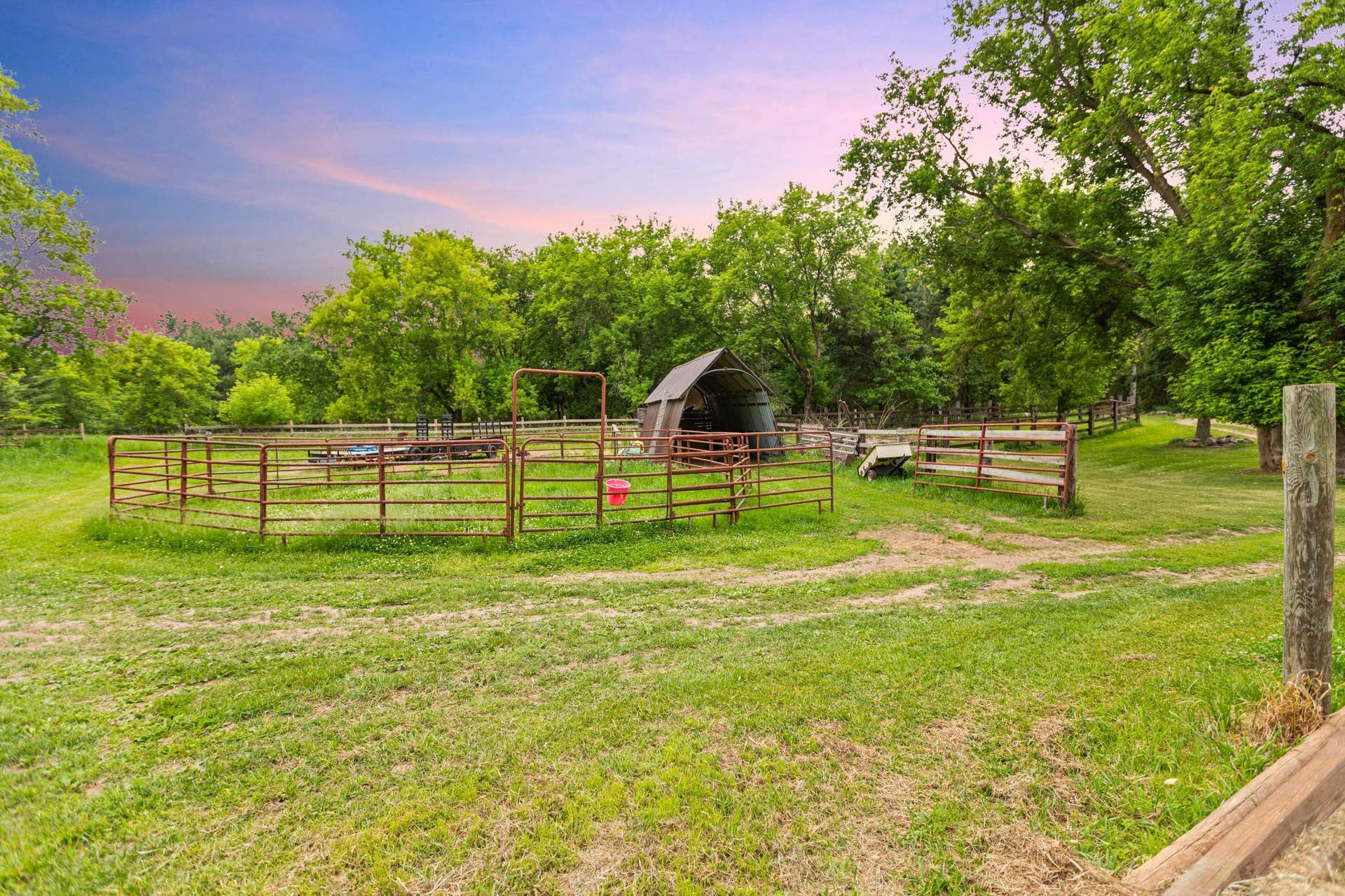 Fenced horse area