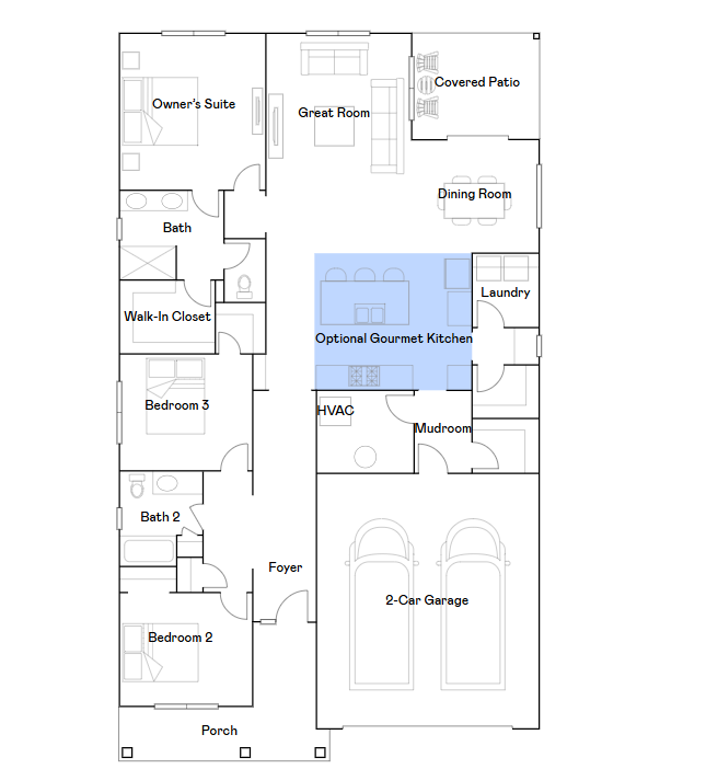 5222 Long Pointe Bay, Woodbury, MN 55129 Buckingham main level floorplan