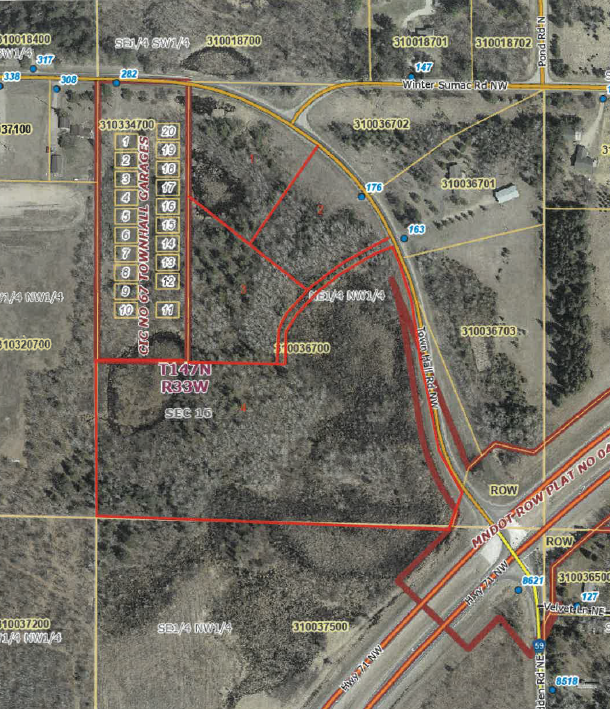 Lot 4 Town Hall Road NW, Bemidji, MN 56601 Aerial Map of Lots.png