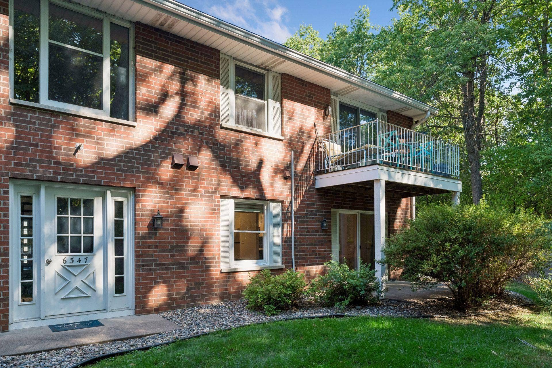 6347 Alderwood Circle, #B, Woodbury, MN 55125 back entrance and this unit on the main level