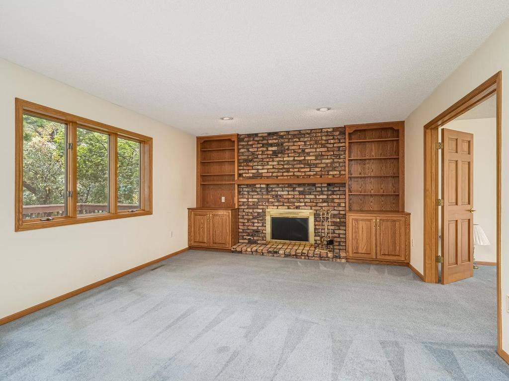 9508 Riverview Avenue, Bloomington, MN 55425 Wood burning fireplace, brick surround
