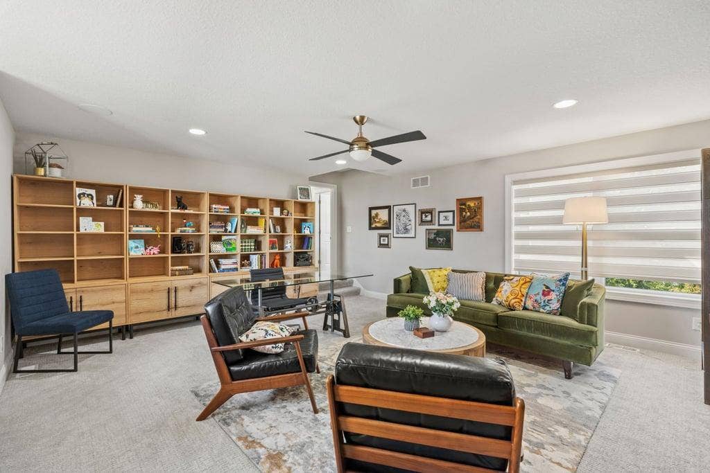 Large loft on the upper level.