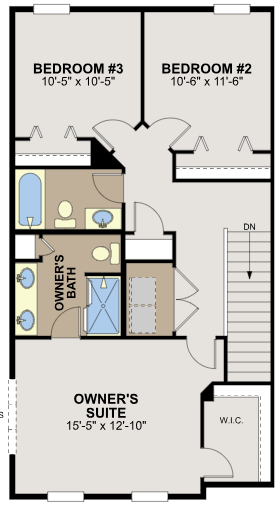 8780 Island Trail Echo N, #A, Lake Elmo, MN 55001 Capri End Unit Upper Level Layout