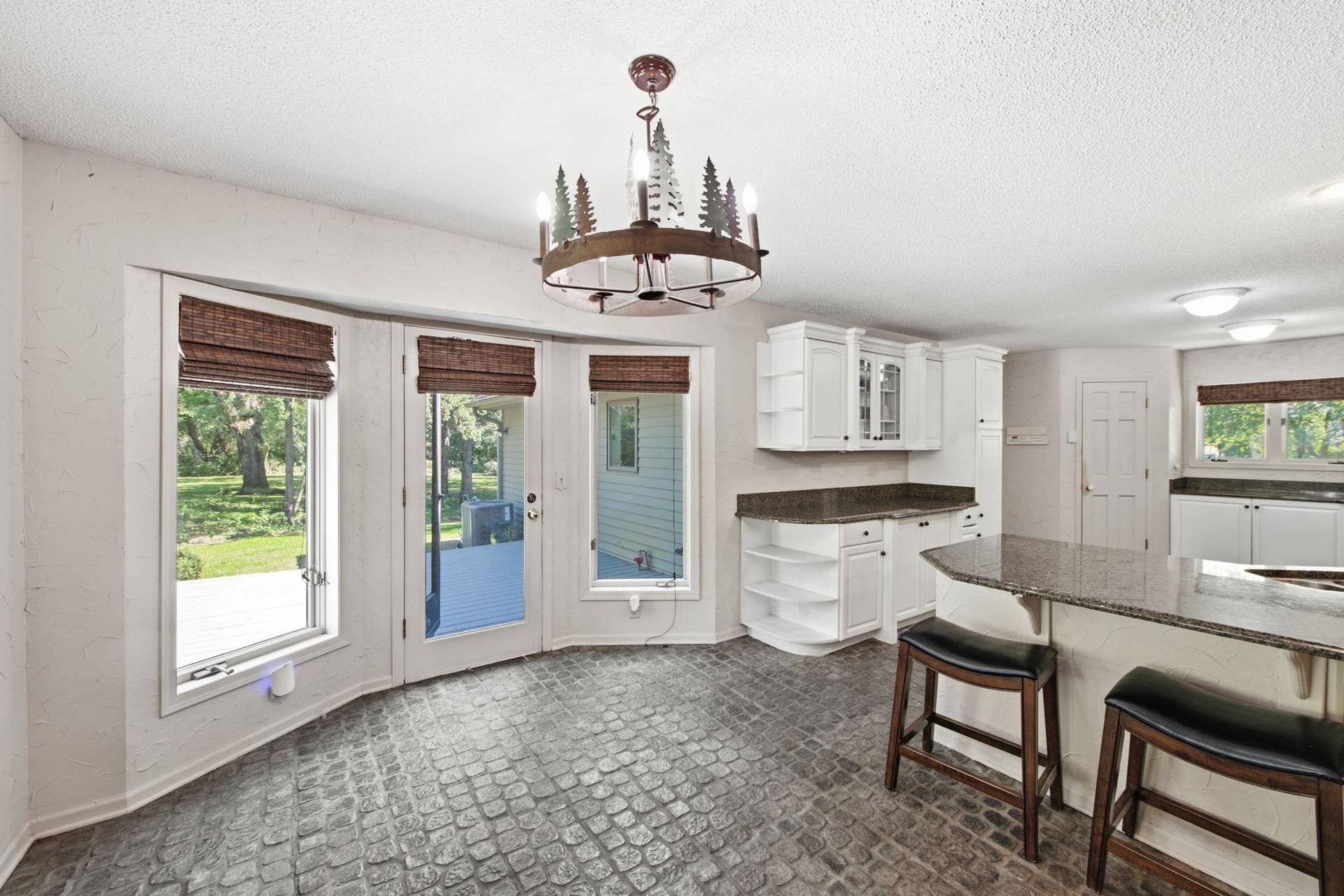5994 425th St - Kitchen with Patio Doors to Wrap Around Deck