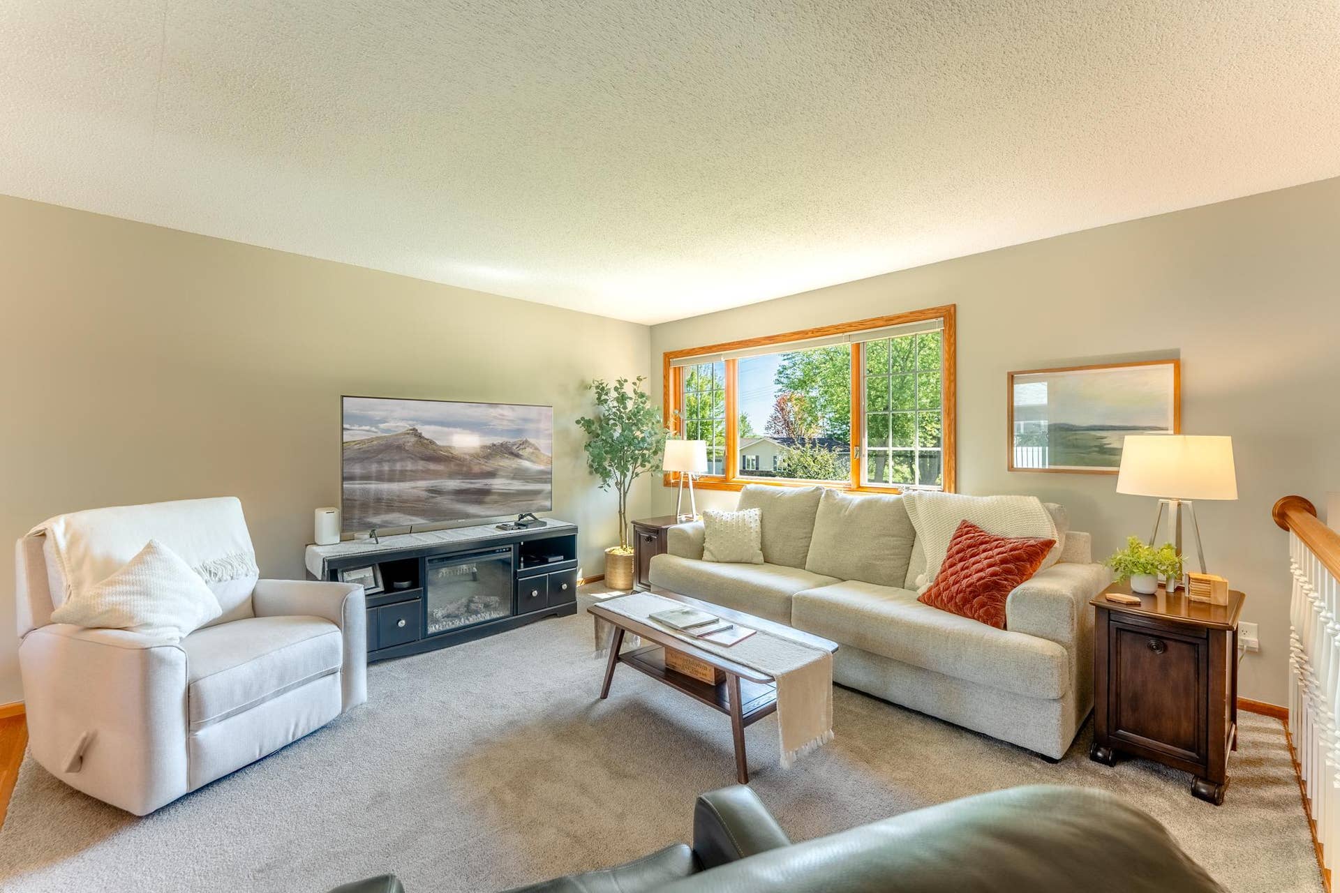14250 55th Street N, Stillwater, MN 55082 Living room's large window let in plenty of natural light.