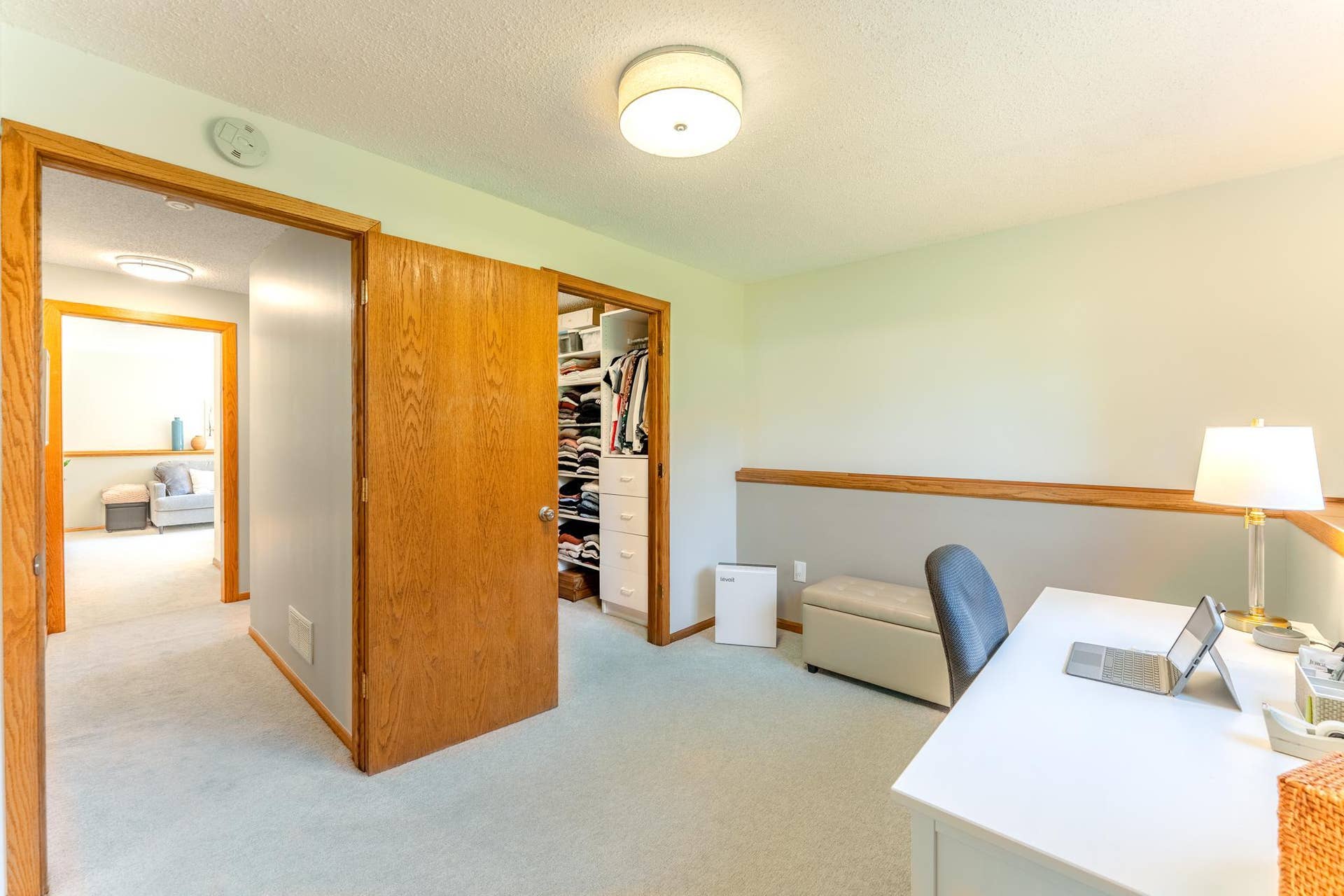 14250 55th Street N, Stillwater, MN 55082 Primary bedroom has space for home office or private sitting area and a walk in closet.
