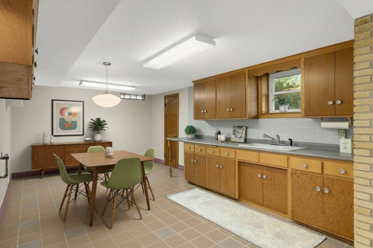 3829 Oak Street N, Brooklyn Center, MN 55429 Note: virtual staging for the lower-level kitchen.