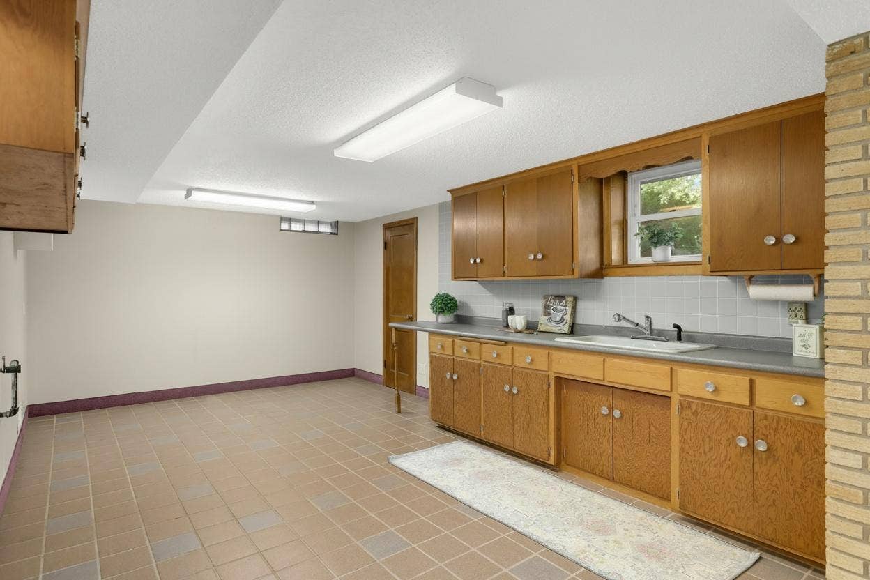 3829 Oak Street N, Brooklyn Center, MN 55429 The lower-level kitchenette is spacious and bright