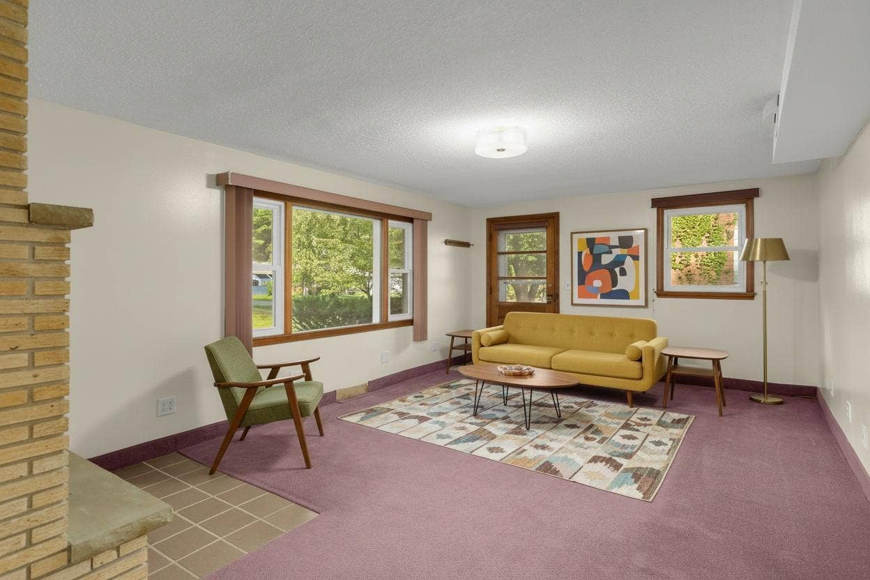 3829 Oak Street N, Brooklyn Center, MN 55429 Enjoy a virtually staged lower-level amusement room.