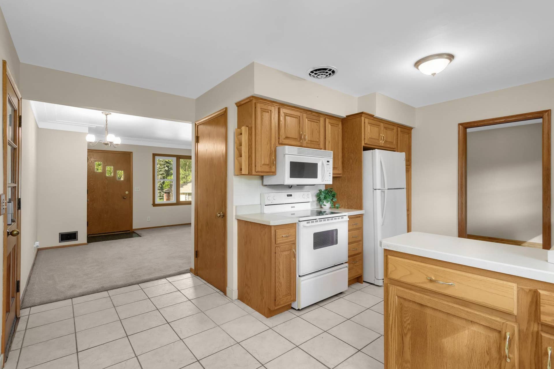 3829 Oak Street N, Brooklyn Center, MN 55429 Enjoy real wood cabinetry and plenty of counter space for weekly food prepping.