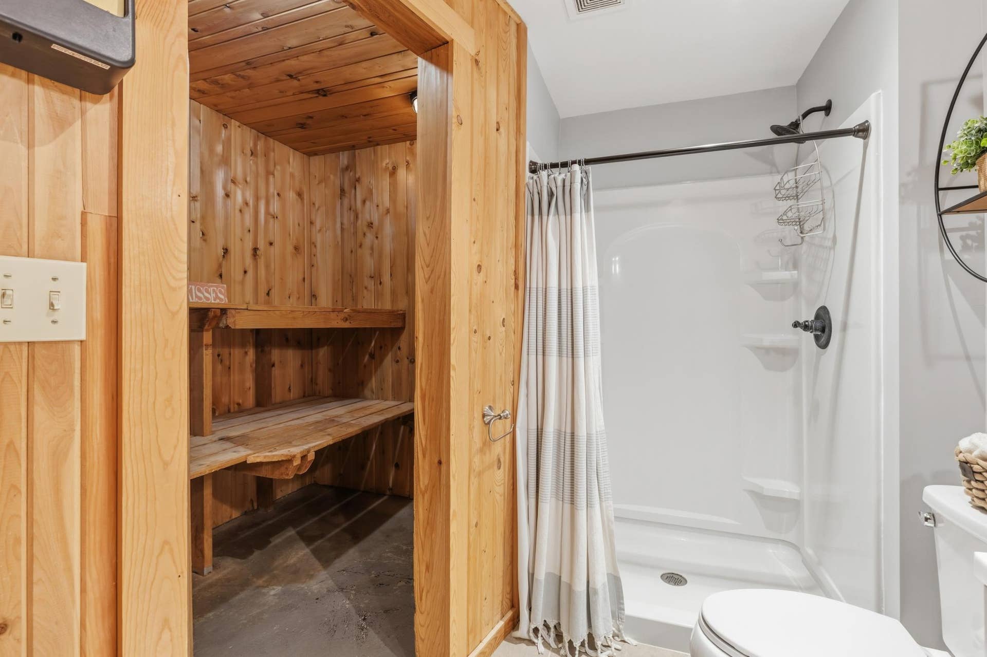 15469 Fish Point Road SE, Prior Lake, MN 55372 The 3/4 bathroom also features a sauna wrapped in cedar!