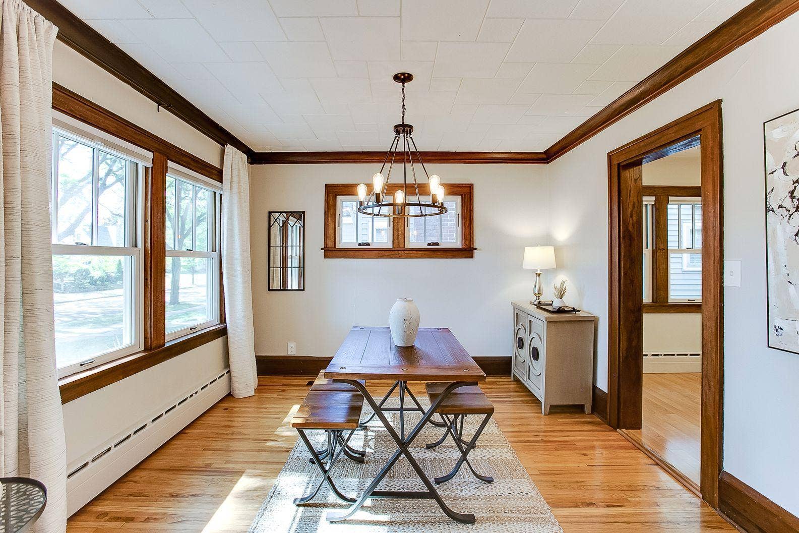Dining room  virtually staged