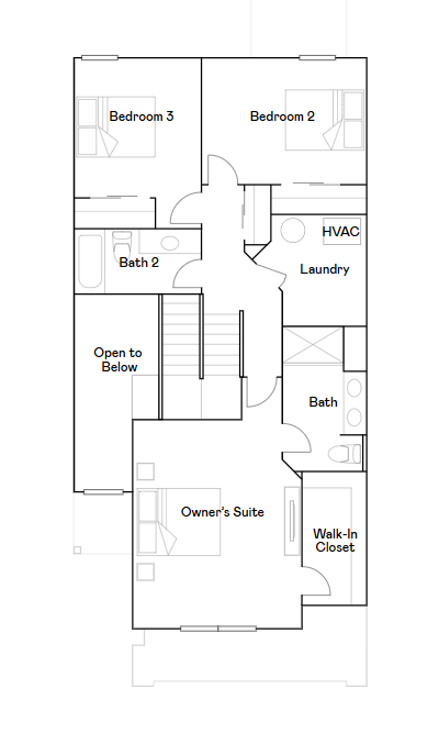 Raleigh upper level floorplan