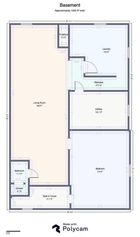 3647 Buchanan Street NE, 80, Minneapolis, MN 55418 Lower level floorplan with 4th BR, BA & rec room Laundry & mechanicals