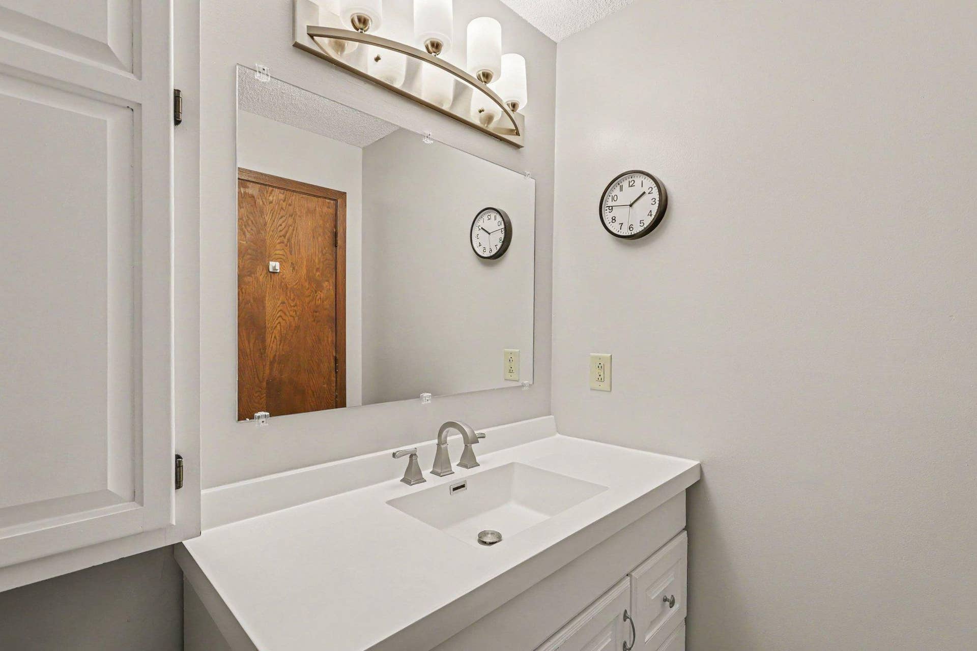 New vanity in bathroom