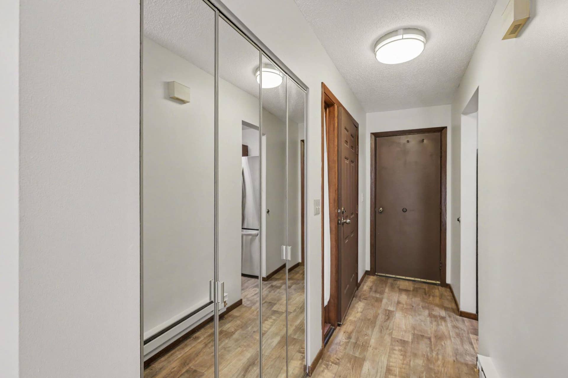 Front entry with closet and attached garage entry.