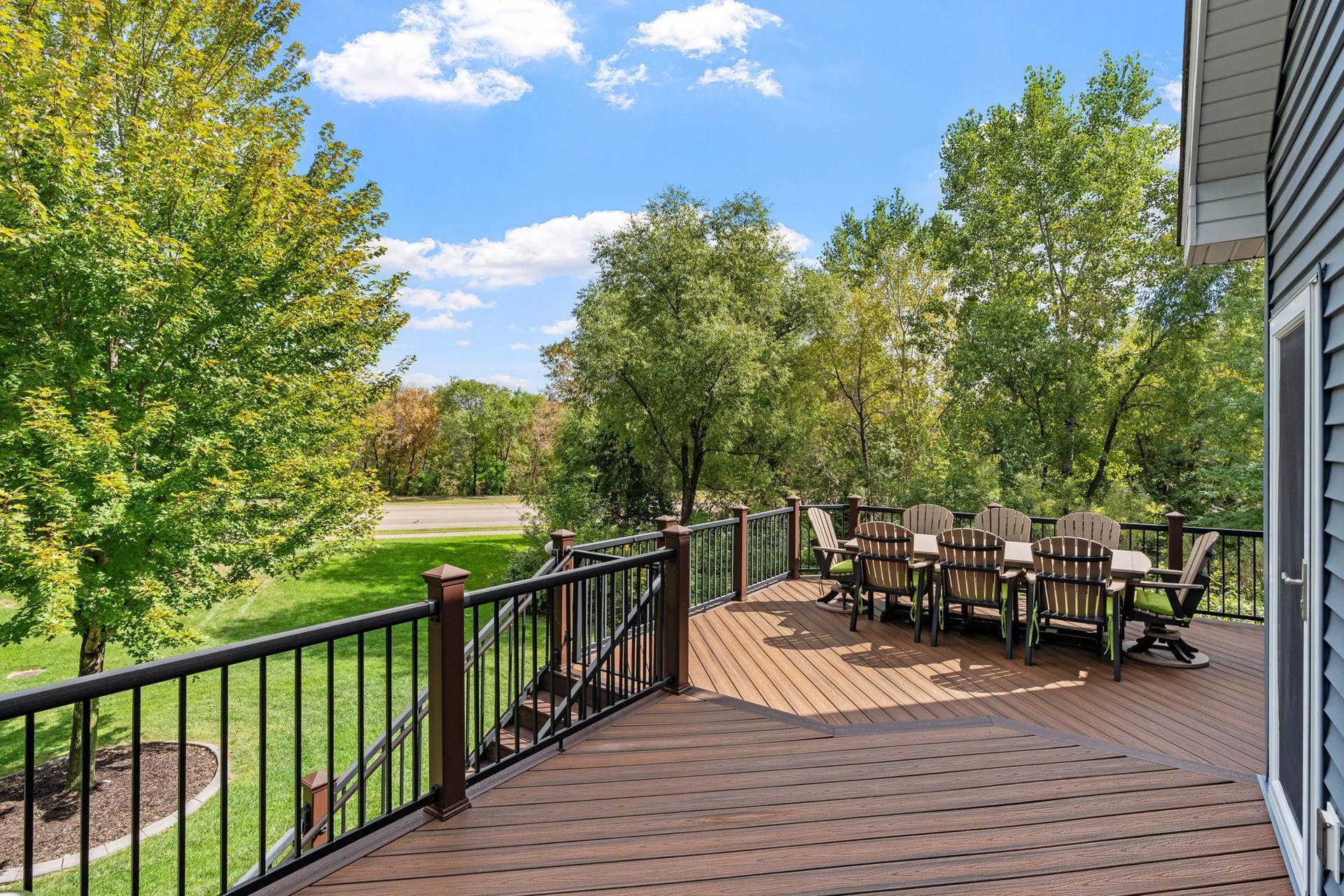 17550 73rd Avenue N, Maple Grove, MN 55311 The Trex Transcend deck is ready for grilling, dining, and soaking up those beautiful Minnesota summer days.