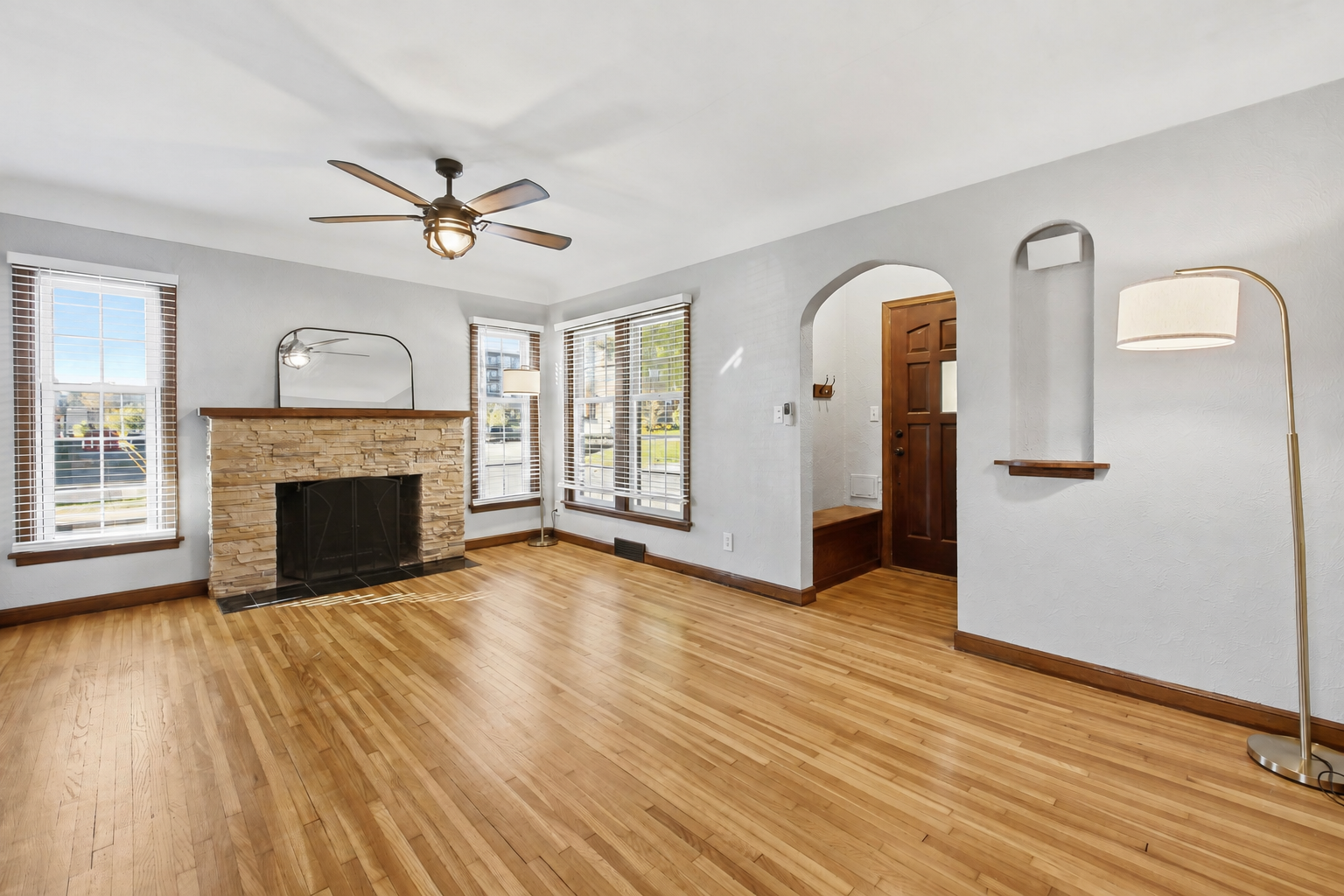 1118 Livingston Avenue, West Saint Paul, MN 55118 Upon entering the home, you are greeted by this large living room with gorgeous hardwood floors.