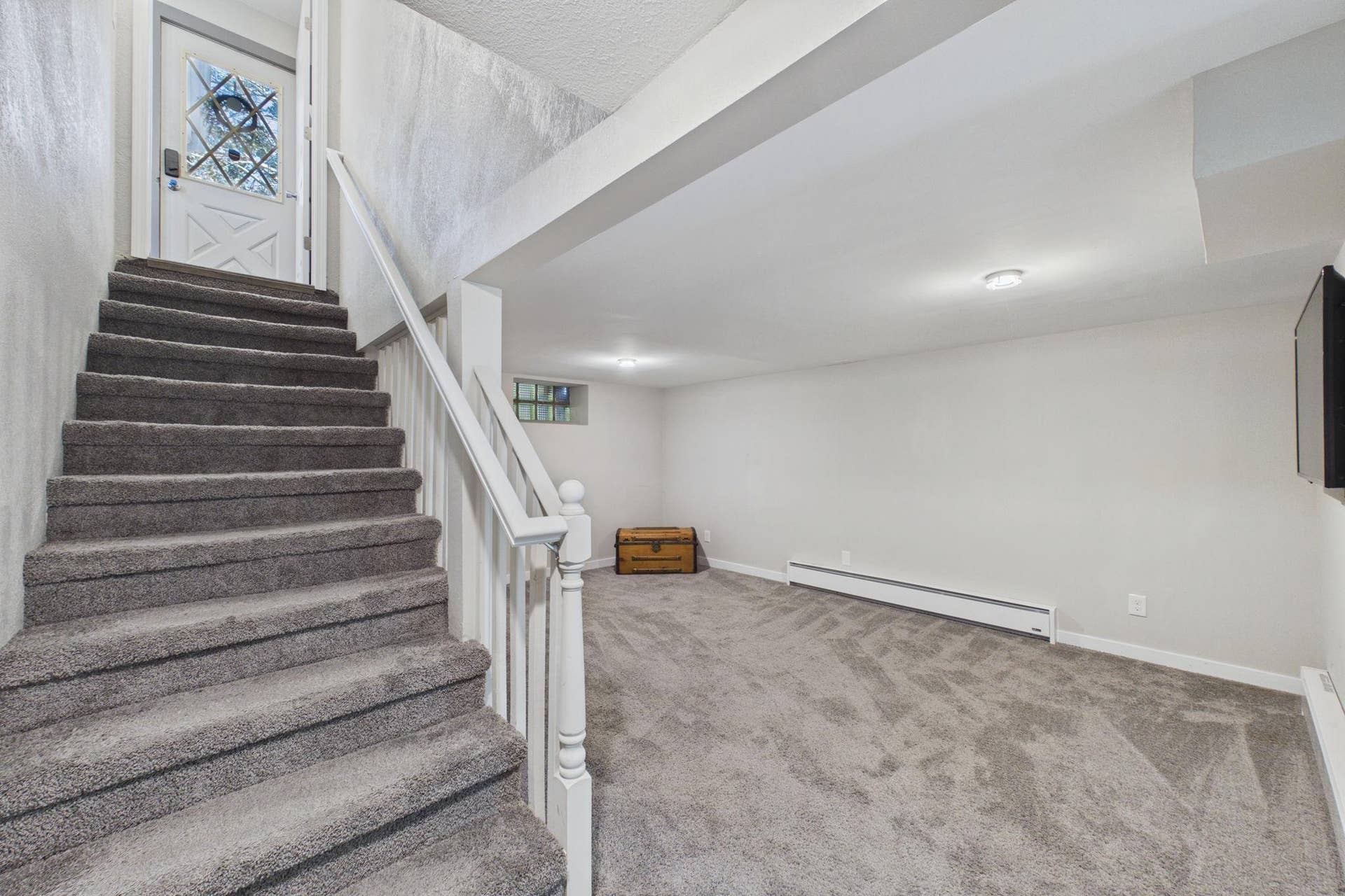 2359 Victoria Street N, Roseville, MN 55113 Basement Family Room with Stairway & Walkout to Front Deck