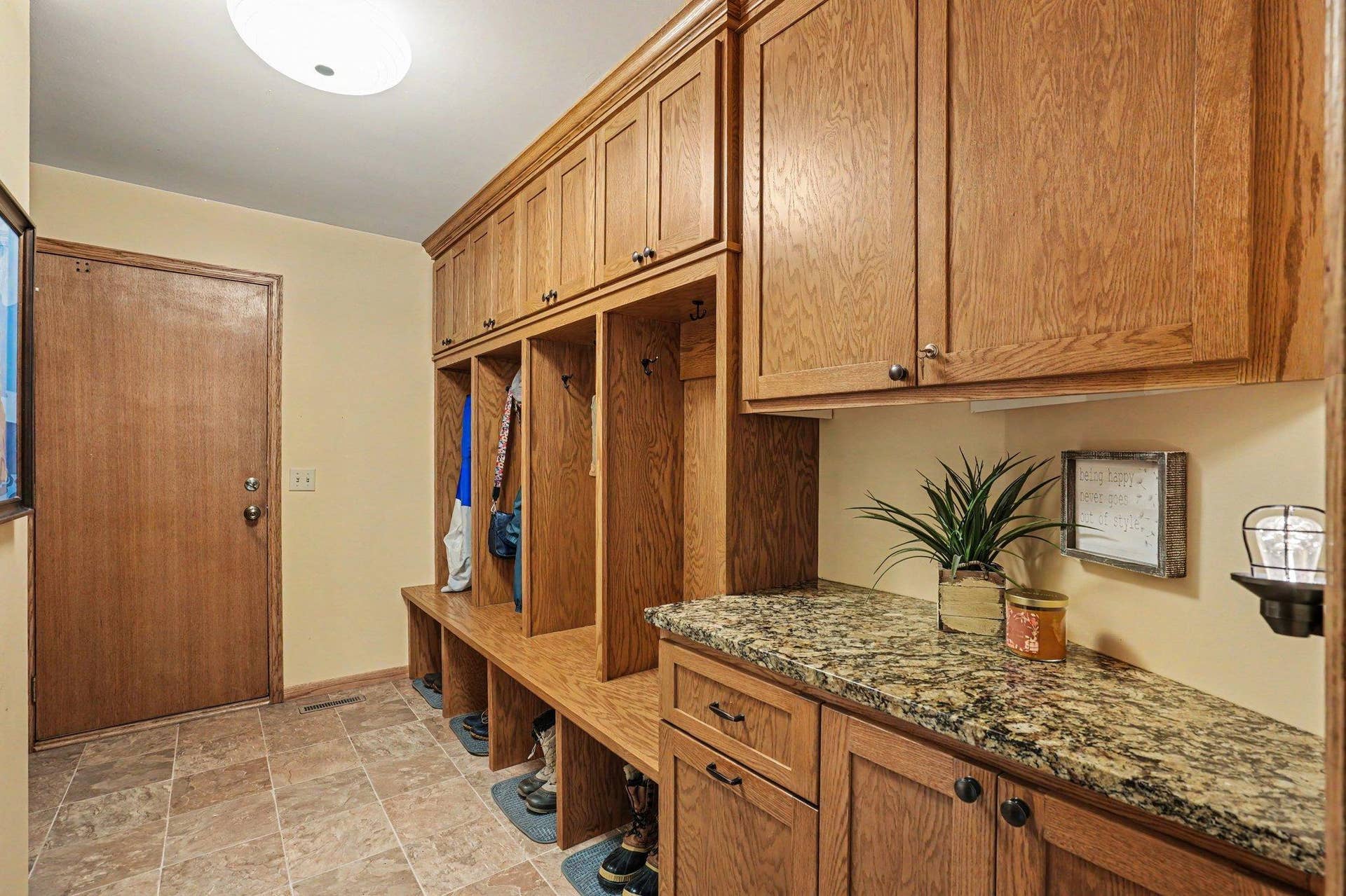 Mudroom off the garage