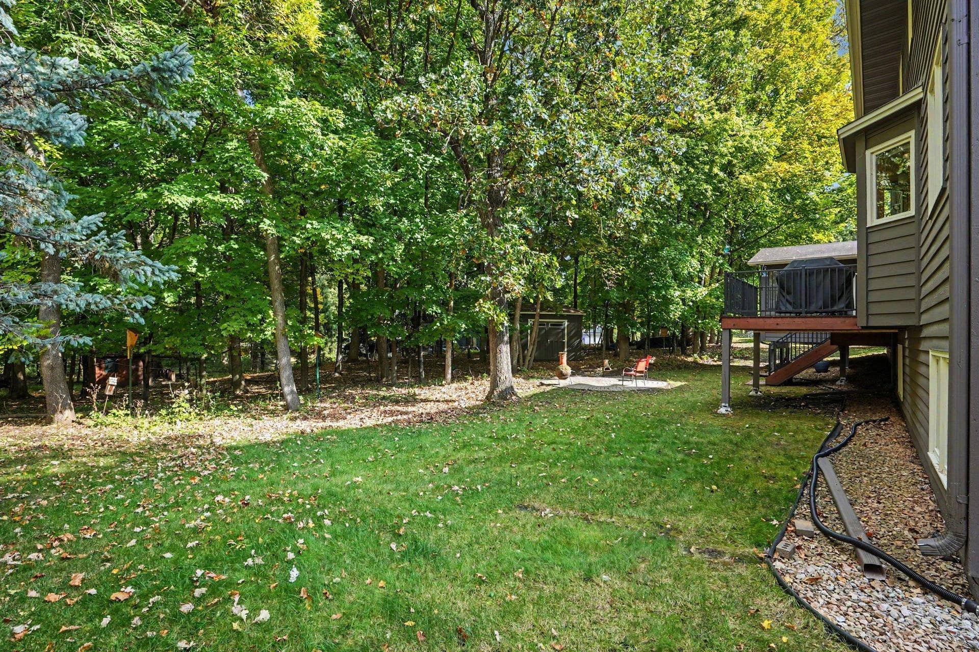 Wooded backyard offers wildlife views