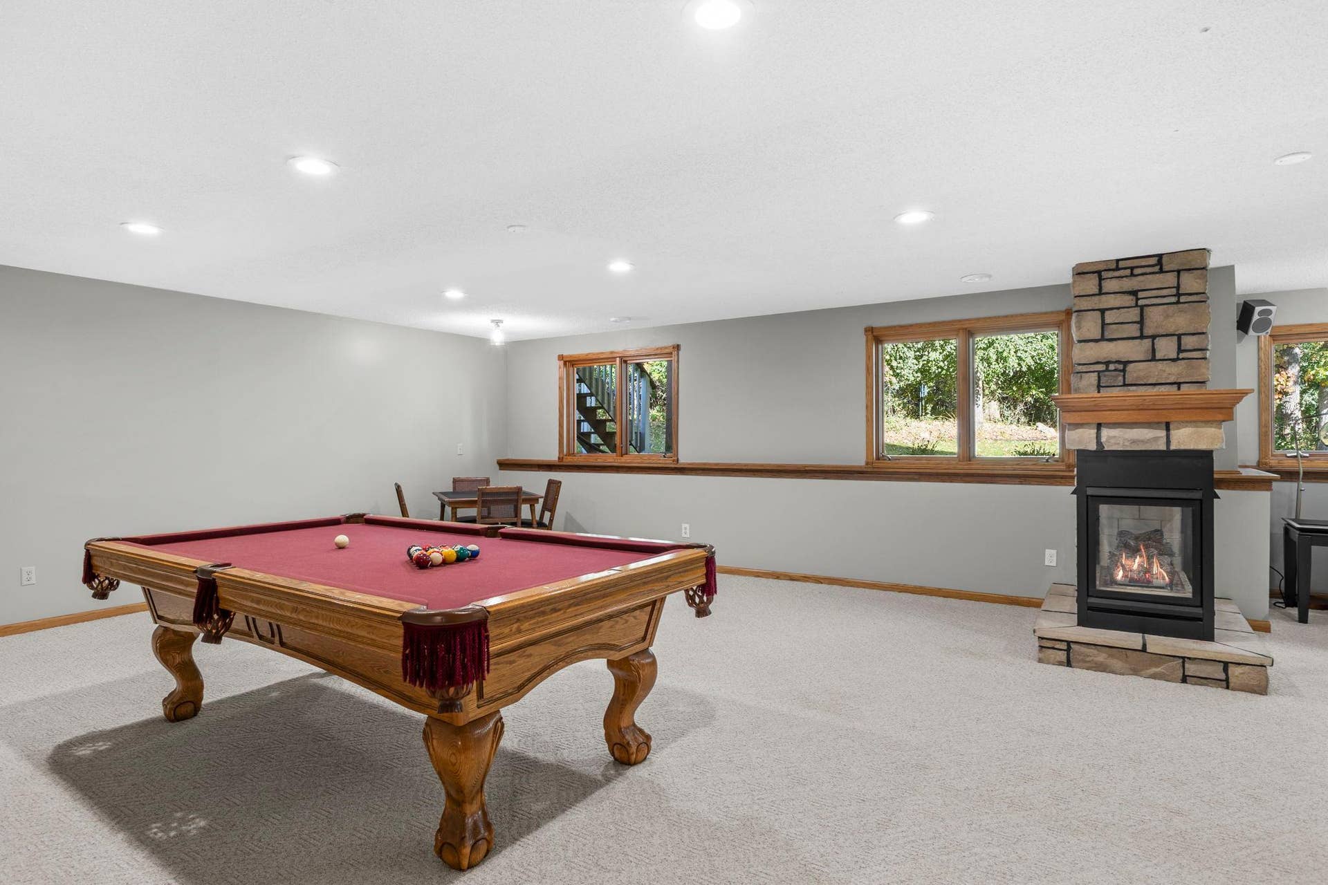19497 Boston Street NW, Elk River, MN 55330 The basement has space for entertaining, games, and storage.