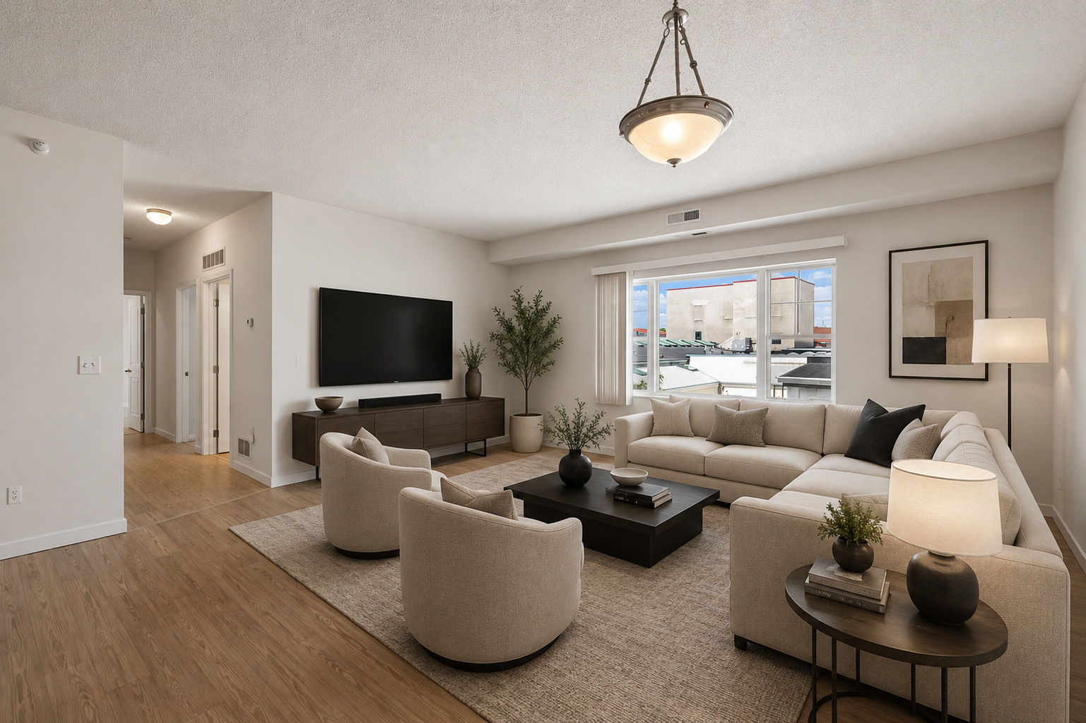 619 8th Street SE, #308, 50, Minneapolis, MN 55414 Large living area with an especially open feel thanks to the unit's unique location within the building.Virtual stage Option Living Room..png