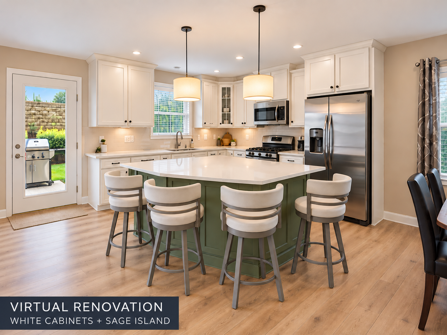9757 5th Street Lane N, Lake Elmo, MN 55042 Virtual painted cabinet reno