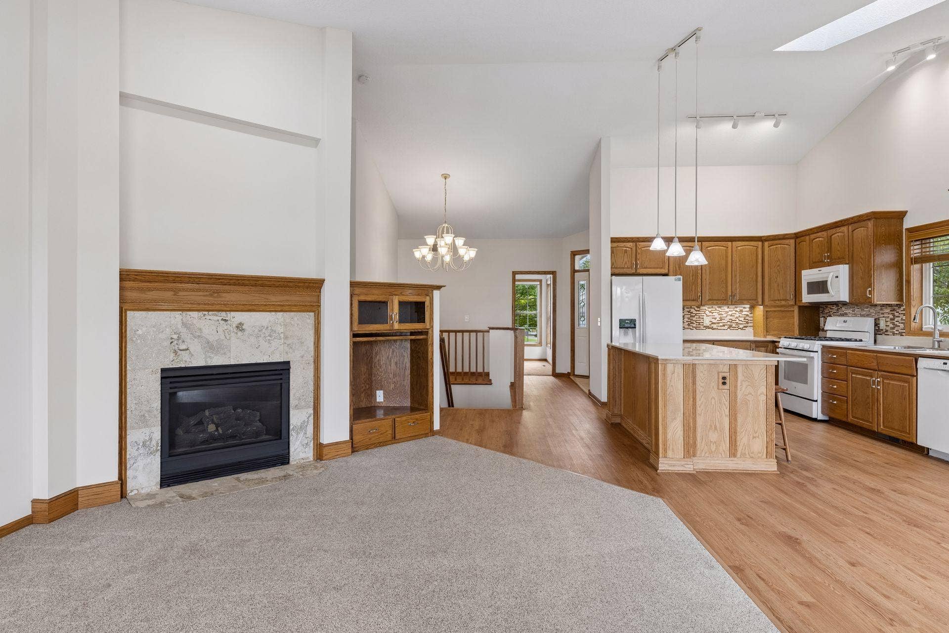 Main level fills with natural light