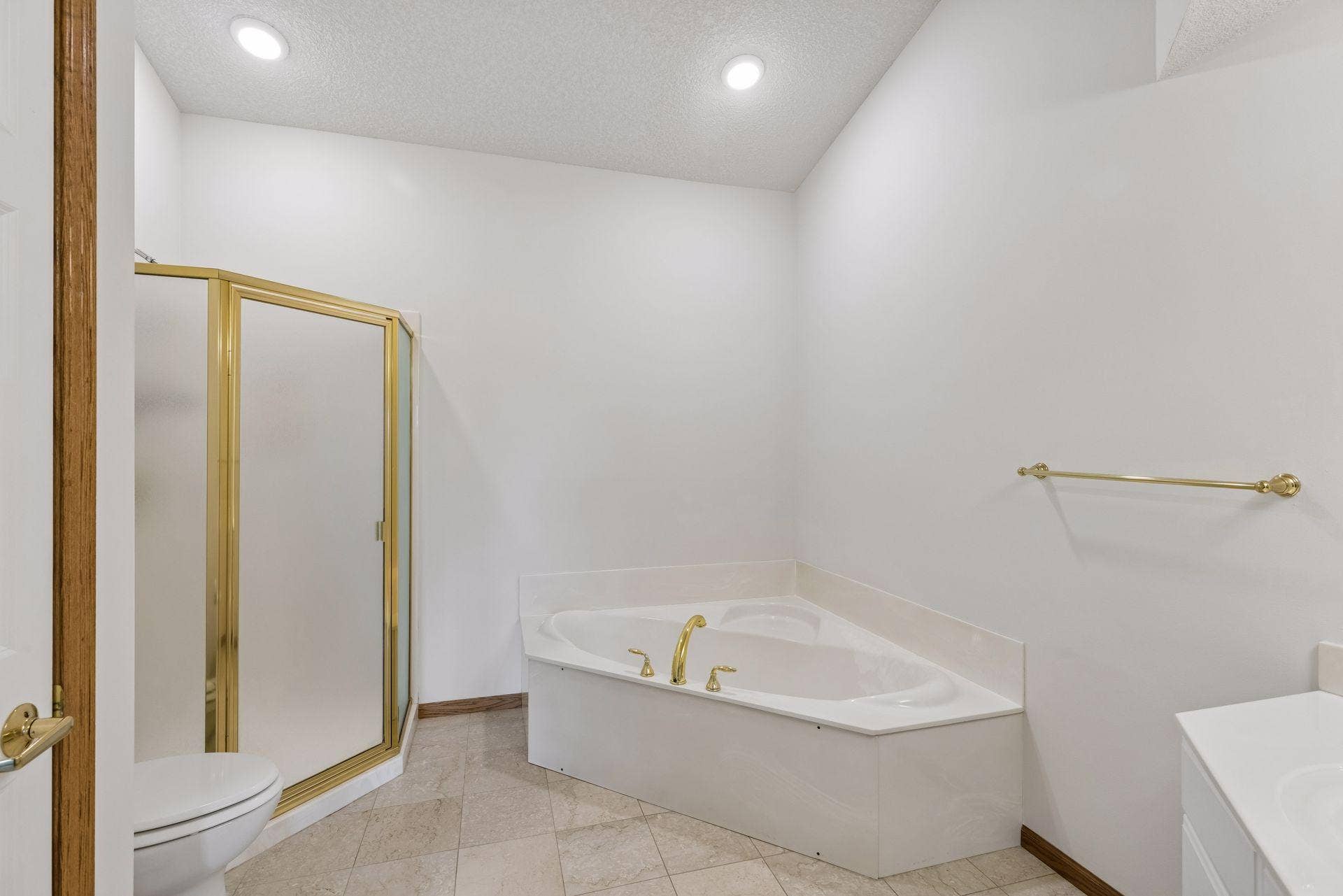 Separate tub and shower