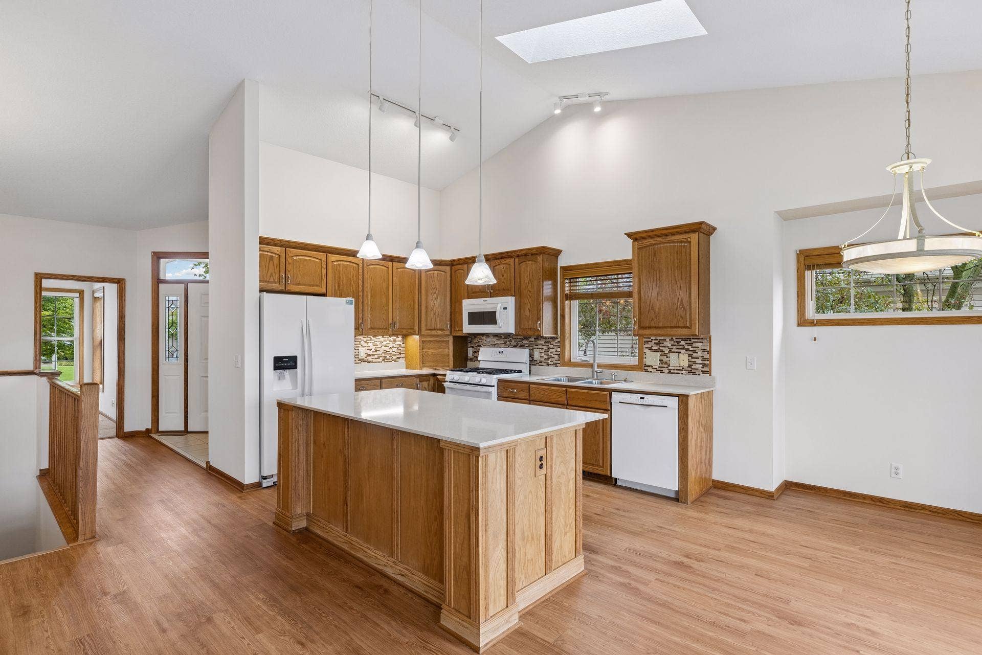 Kitchen with large center island