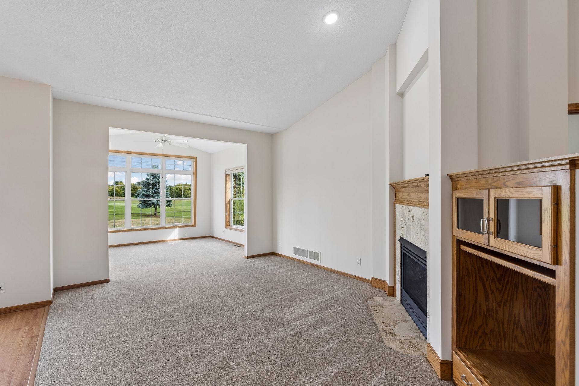 Living room opens to the Sunroom