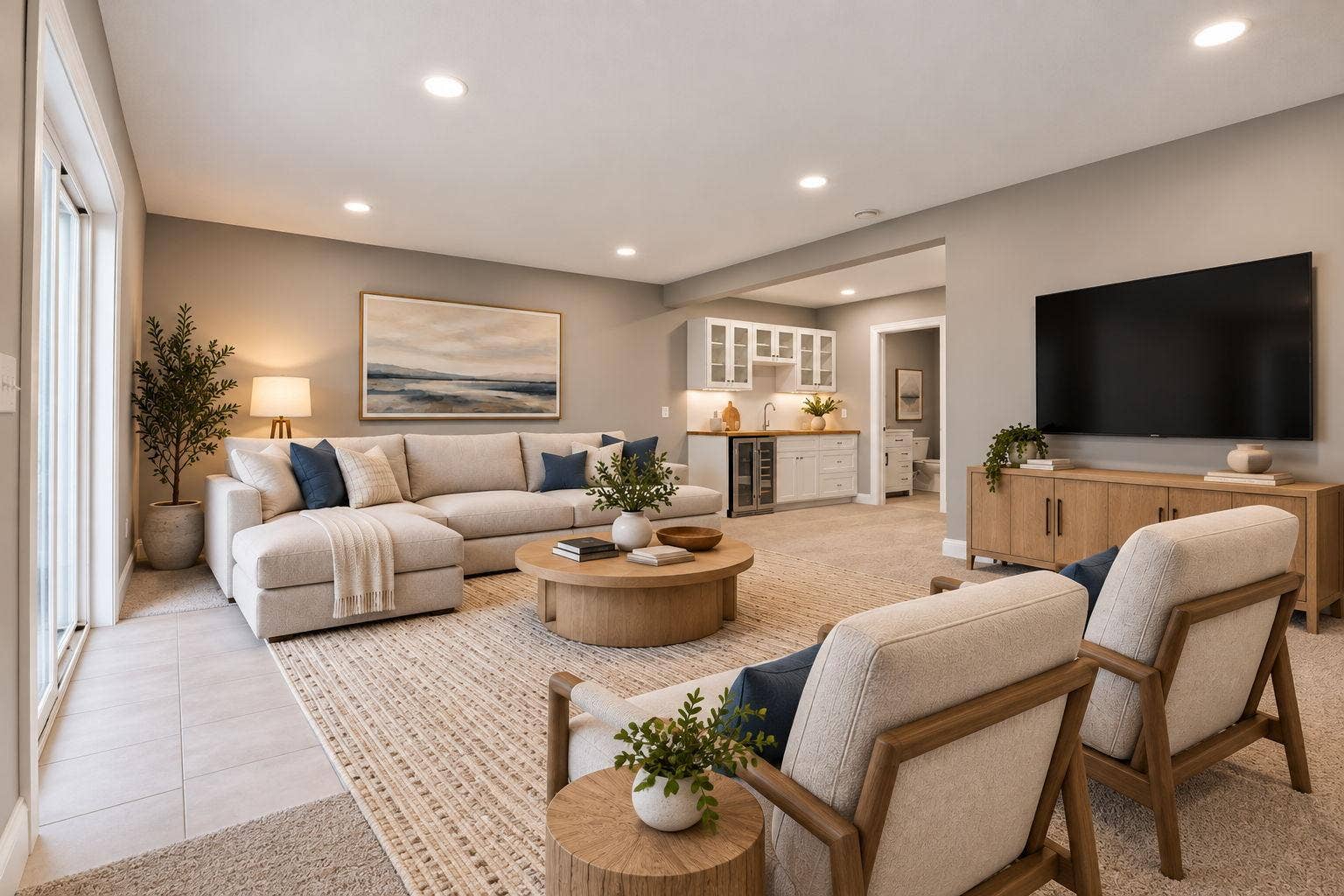 Lower Level Family Room- just finished!