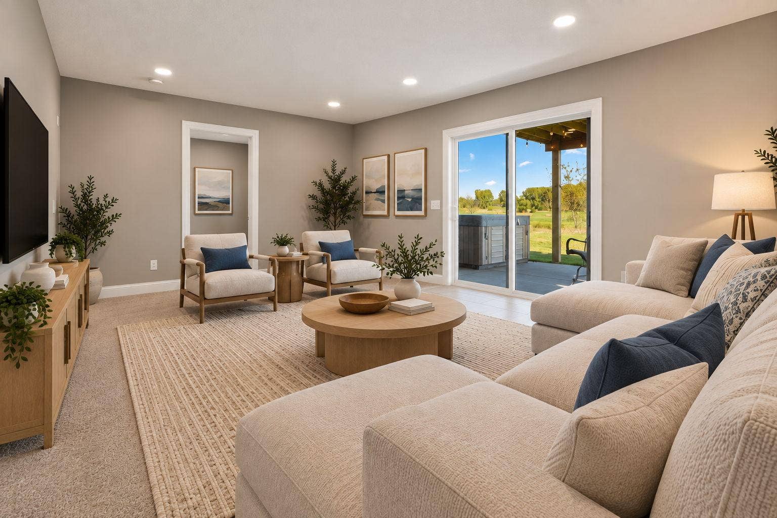 Lower Level Family Room walkout to patio