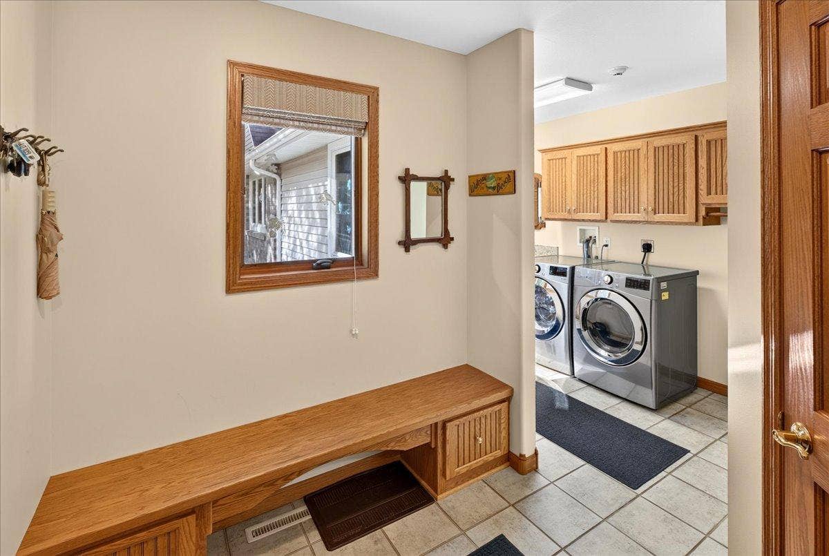 Functional Main-Level Laundry and Drop Zone for Everyday Lake Living