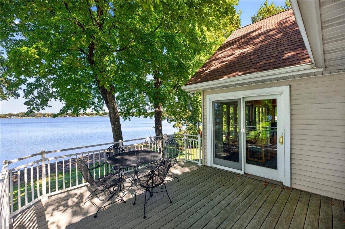 Deck Access and Expansive Water Views at This South Lindstrom Lake Home