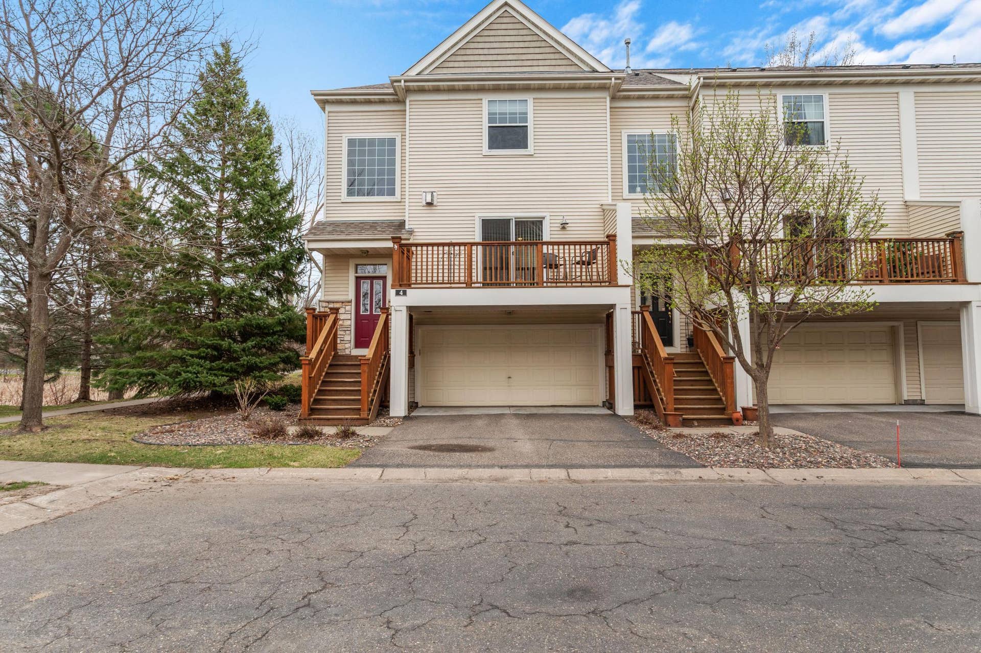 14633 Victor Hugo Boulevard N, #4, Hugo, MN 55038 Back deck, stairs to back entry.
