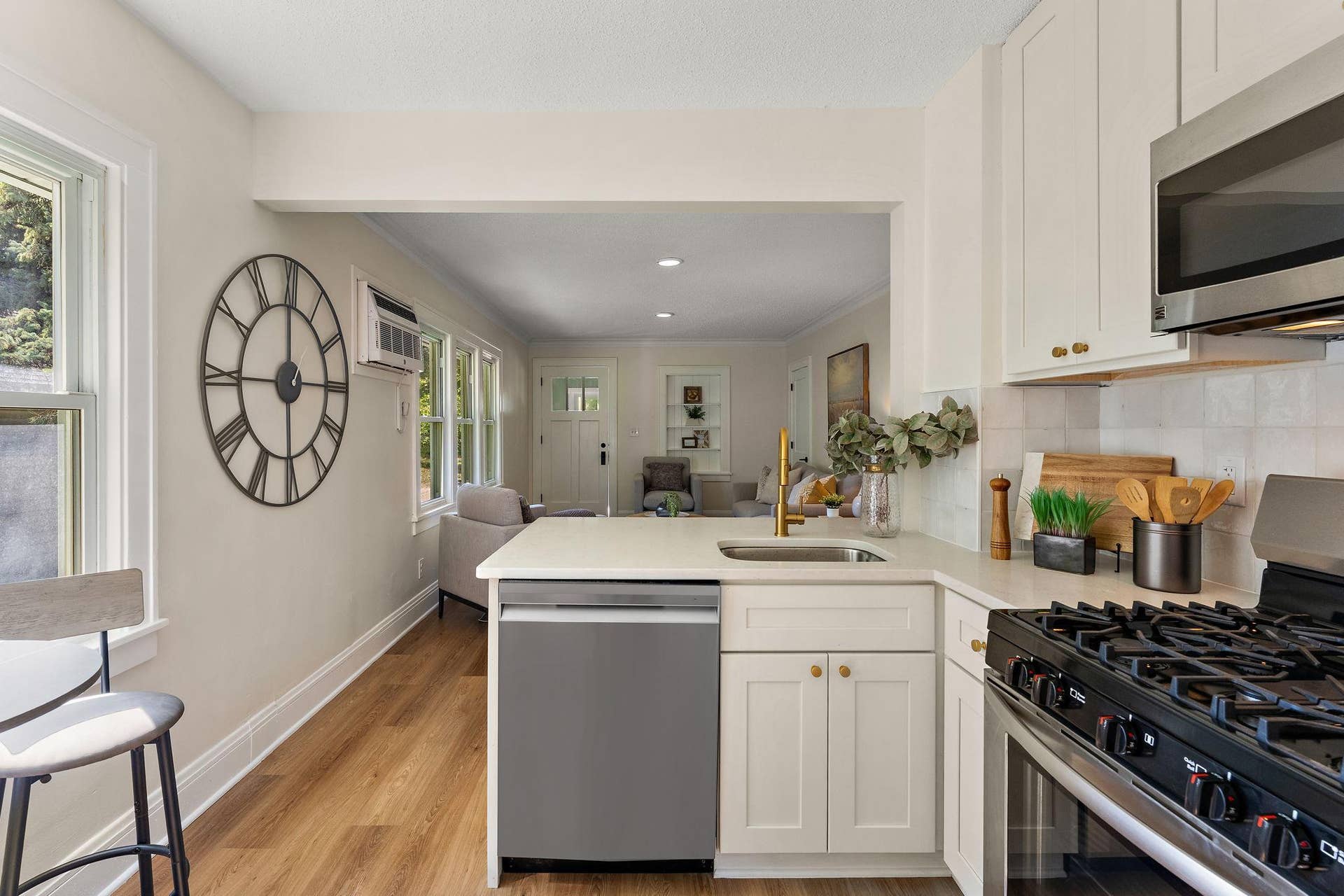 Open to the living area, perfect for entertaining and family time