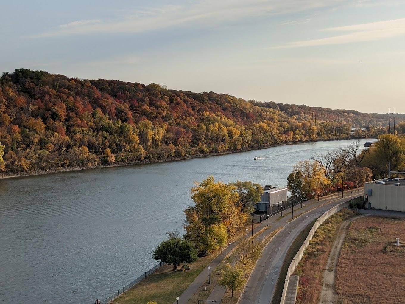 Take a scenic autumn walk or bike ride along the historic High Bridge less than 2 miles away