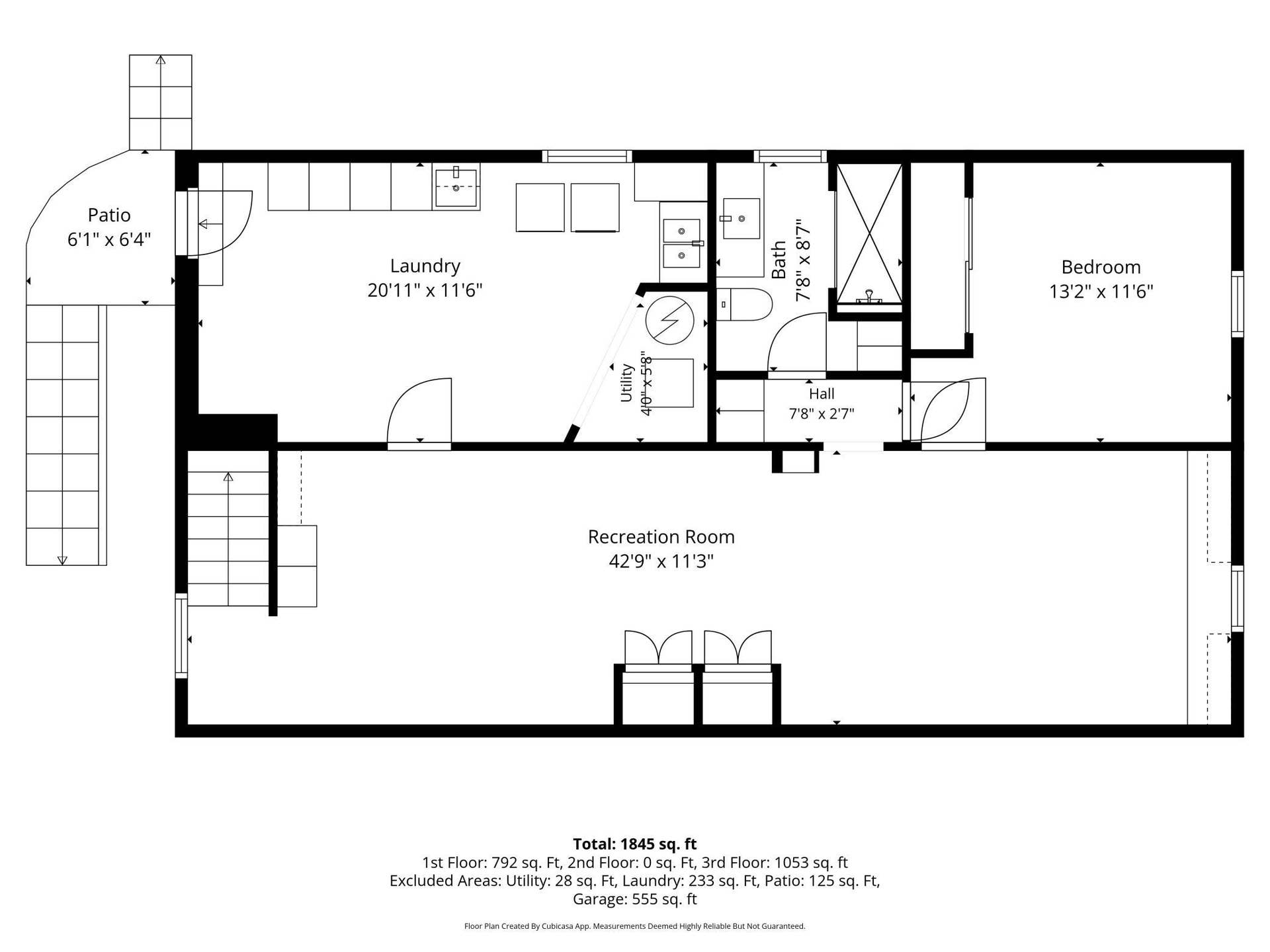 Lower level floor plan
