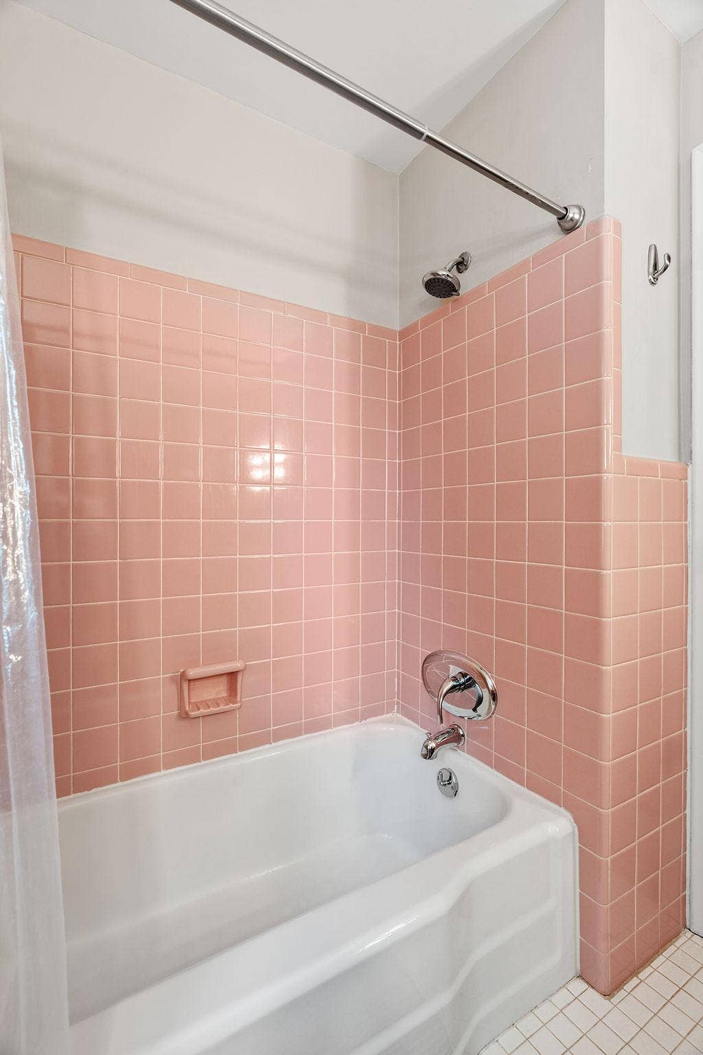 Tub & shower in main level bath.