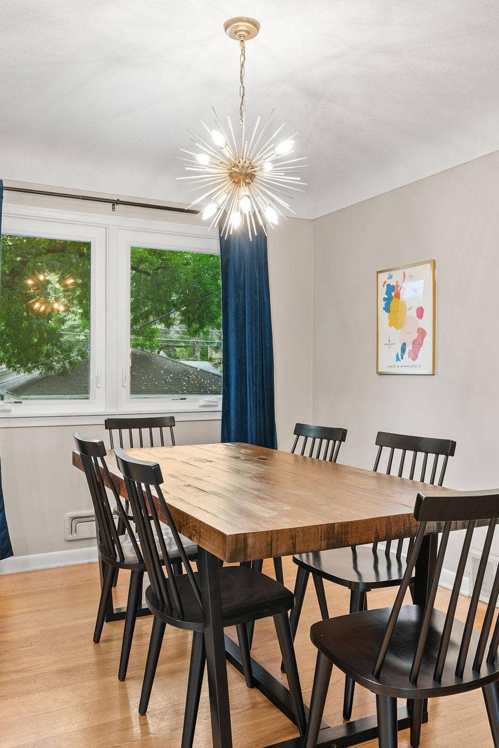 Dining room overlooking the backyard.