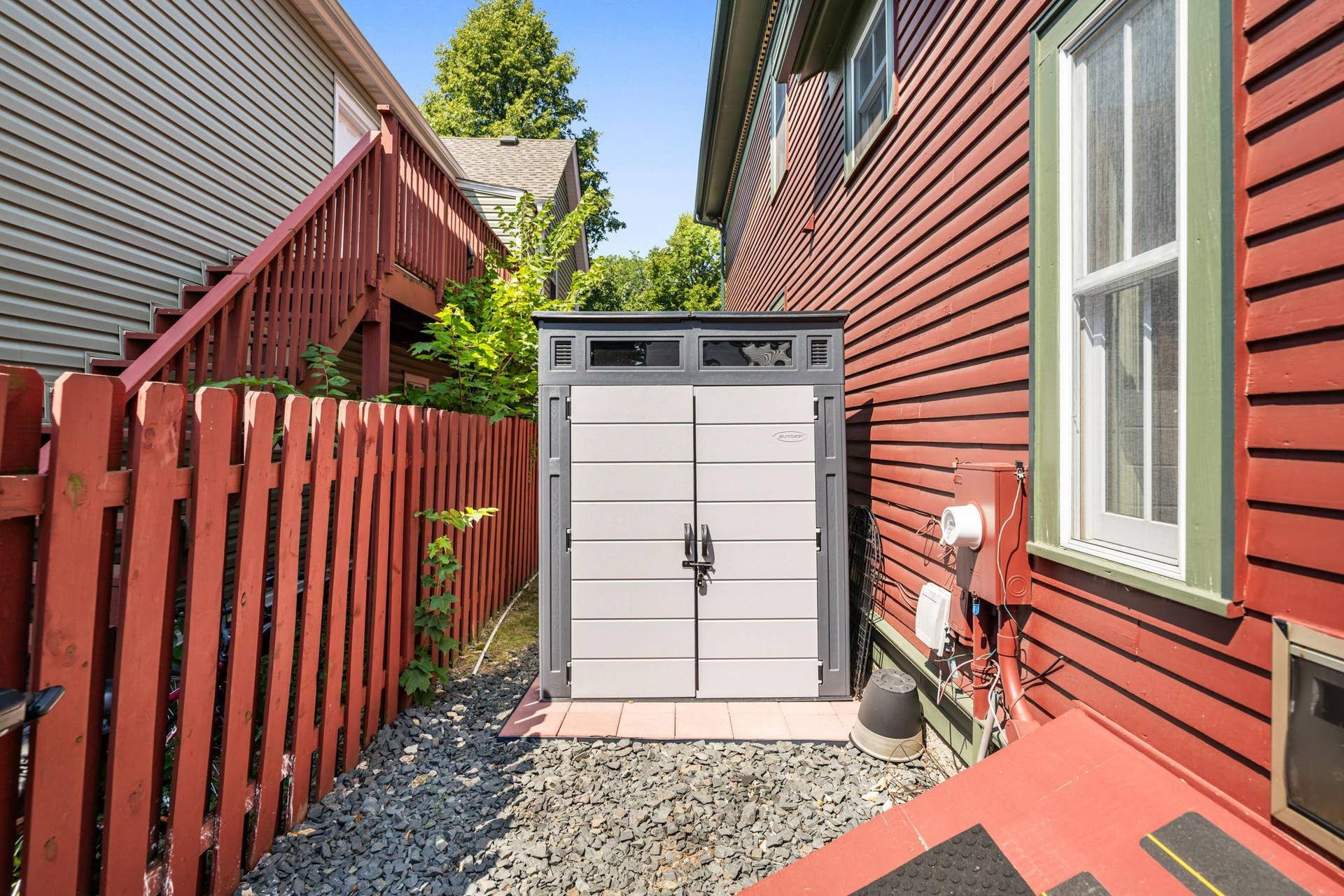 Newly added storage shed!